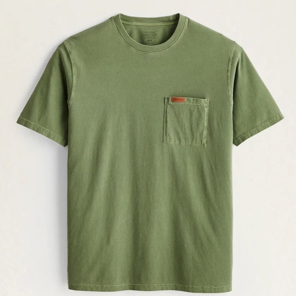 Pendleton, Men' Deschutes Short-Sleeve Pocket Tee, Large, Green, MSRP $50